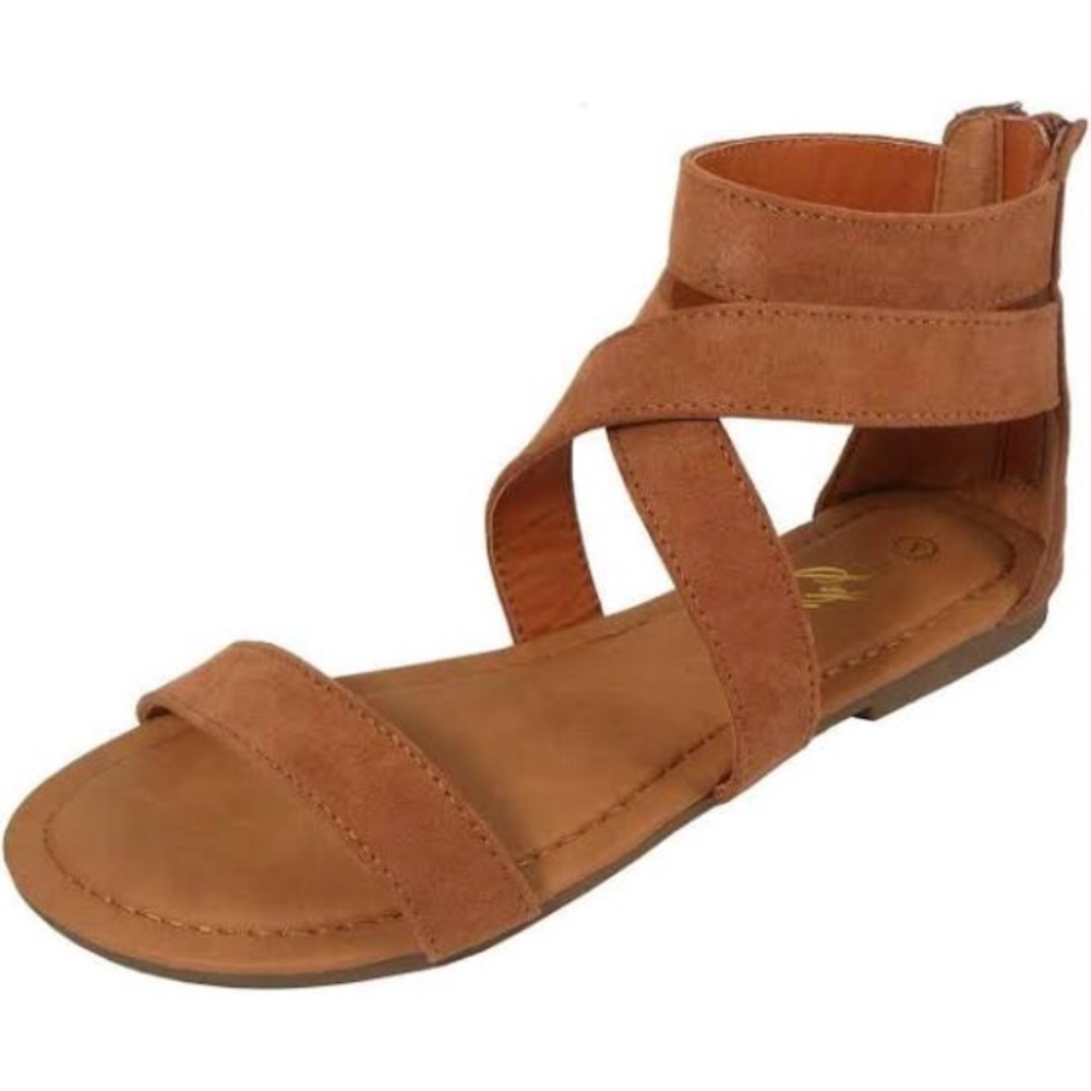 IYNX Tan Crossover Sandals